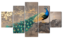 Модульная картина павлин— картина из частей для декора