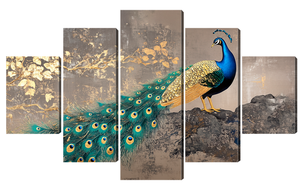 Модульная картина павлин— картина из частей для декора