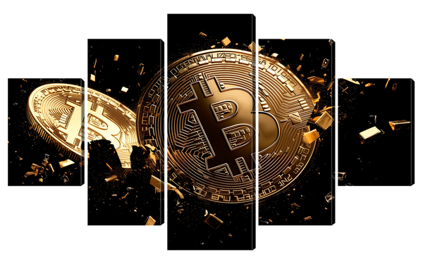 Модульная картина Bitcoin— картина большого размера в интерьер