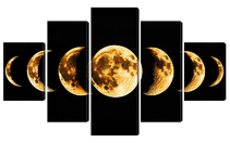 Модульная картина луна — стильная картина на стену для интерьера