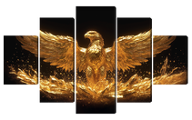  Модульная картина золотой орёл — картина из частей для современного декора