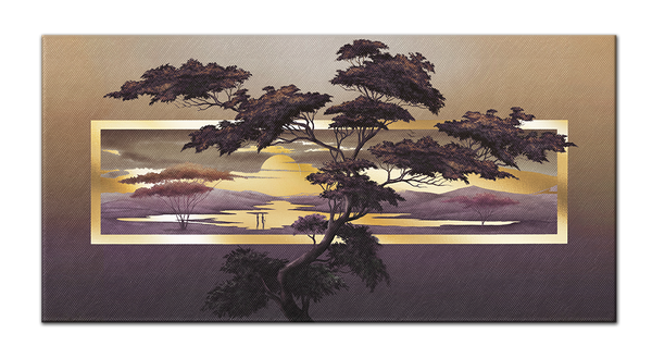 Позолоченная картина дерево в сафари